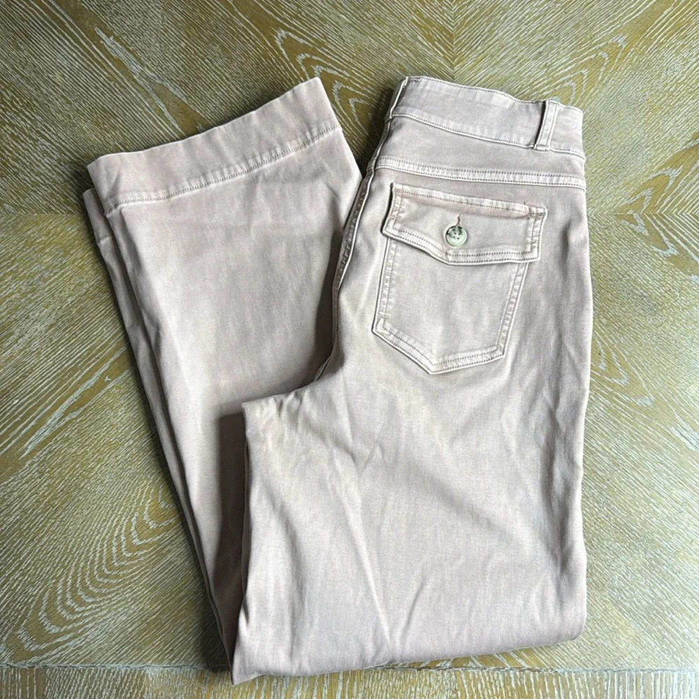 SPANX Maeve Stretch Twill Cropped Wide Wide-Leg Pant M - Picture 11 of 11